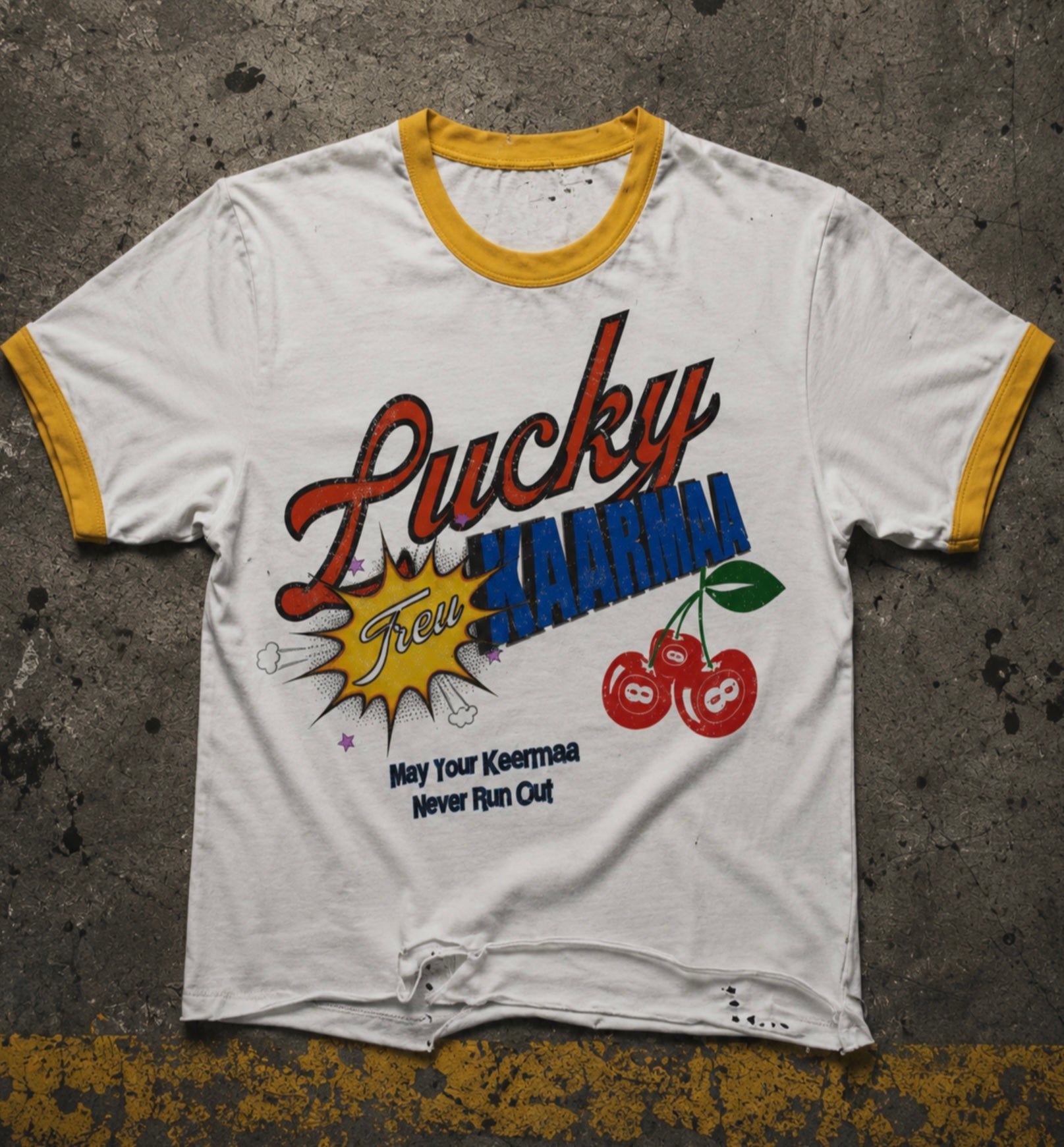 Lucky Kaarmaa Ringer Tee